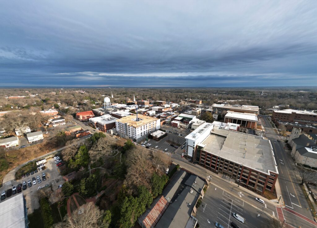 Aerial image of Downtown Concord, North Carolina