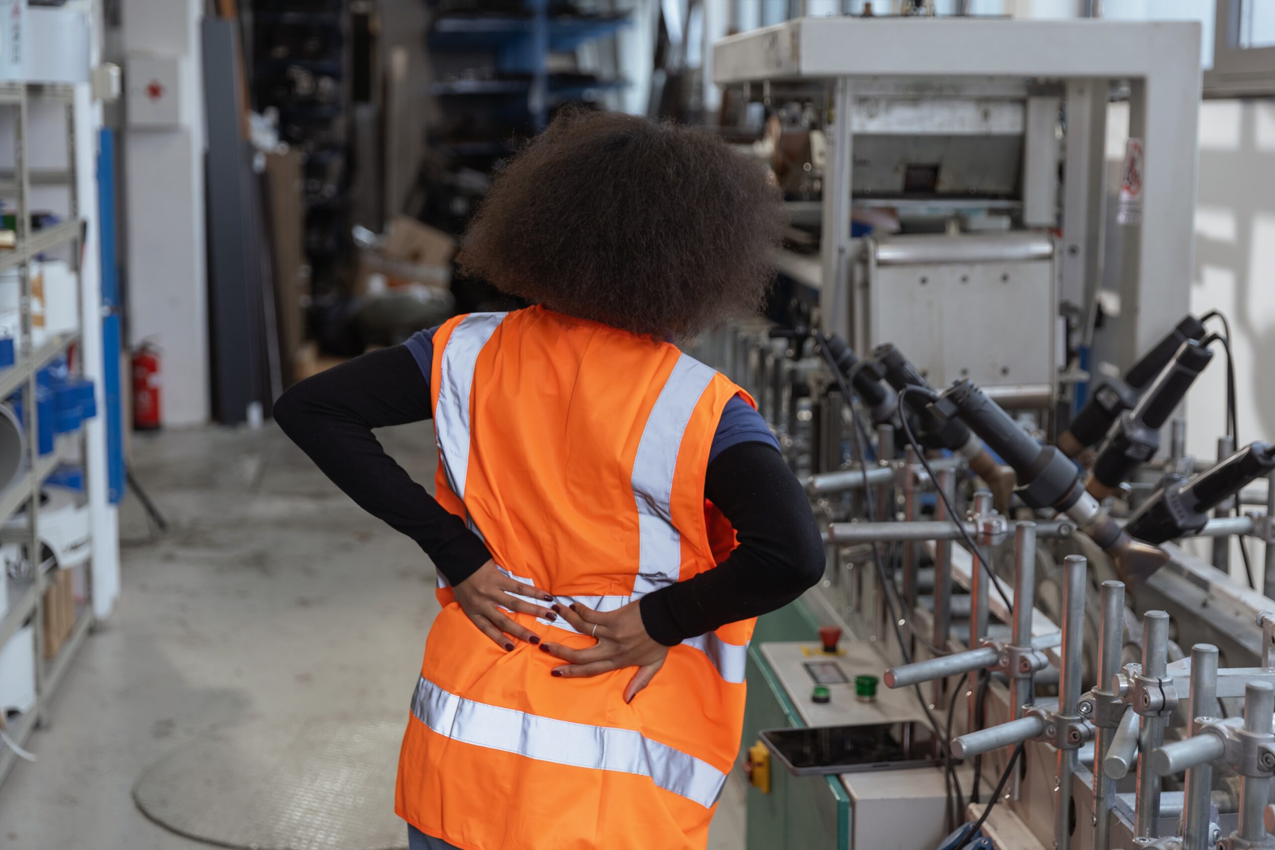 African,American,Female,Industrial,Worker,Having,Physical,Workload,And,Back